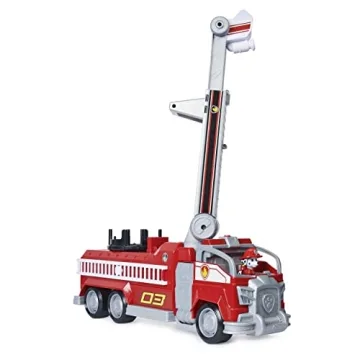 Paw Patrol Marshall’s Transforming Movie City Fire Truck with Extending Ladder, Lights, Sounds and...