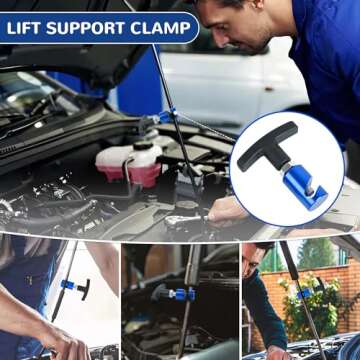 WUODAO Car Hood Prop Struts Clamp Hood Strut Clamp Lift Support Clamp 0.55 Inch Hood Lift Support Clip for Car Rod Retaining Holder Tool 4Pcs Cover