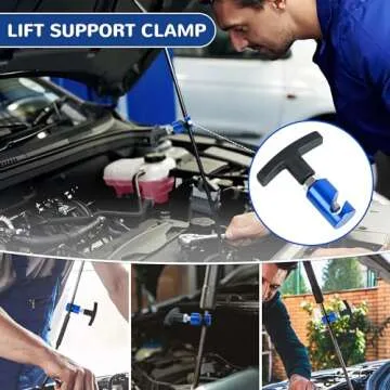 WUODAO Car Hood Prop Struts Clamp Hood Strut Clamp Lift Support Clamp 0.55 Inch Hood Lift Support Clip for Car Rod Retaining Holder Tool 4Pcs Cover