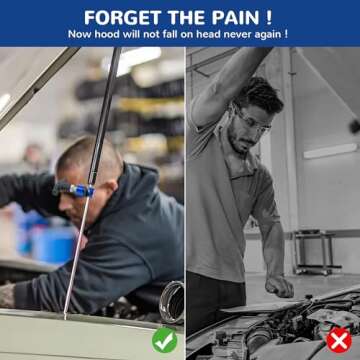 WUODAO Car Hood Prop Struts Clamp Hood Strut Clamp Lift Support Clamp 0.55 Inch Hood Lift Support Clip for Car Rod Retaining Holder Tool 4Pcs Cover