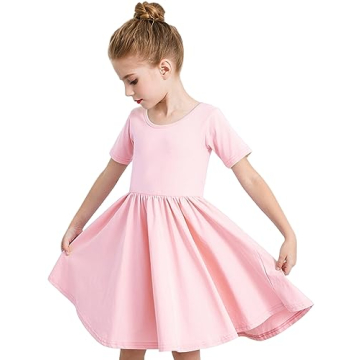 Stelle Toddler Girls Twirly Casual A-Line Dress - Pink 5T