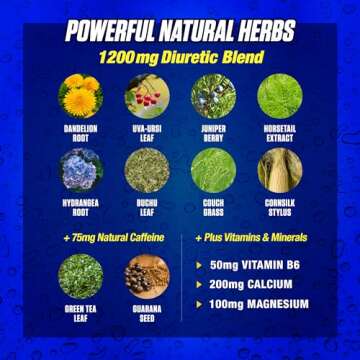 MHP Xpel Maximum Strength Diuretic Water Pills, for Water Retention Relief, Weight loss Support, with Vitamin B-6 Potassium Dandelion Root, 80 Capsules
