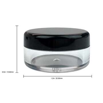 50 New Empty 5 Gram Acrylic Round Jars - BPA Free Containers for All Your Needs