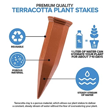 Terracotta Self-Watering Spikes for Effortless Plant Care