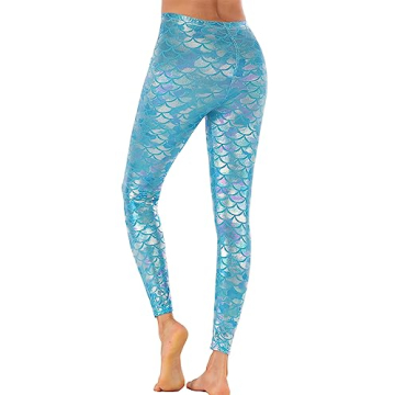 Alaroo Mermaid Leggings - Shiny Fish Scale Design for Women