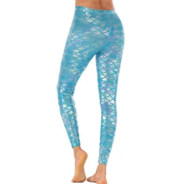 Alaroo Mermaid Leggings - Shiny Fish Scale Design for Women