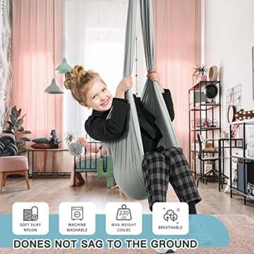 Aokitec Therapy Swing for Kids with Special Needs (Hardware Included) Sensory Swing Snuggle Swing In...