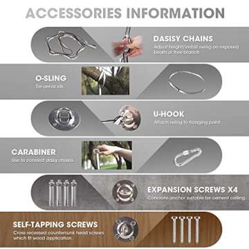 Aokitec Therapy Swing for Kids with Special Needs (Hardware Included) Sensory Swing Snuggle Swing Indoor Adjustable Aerial Yoga for Children with Autism, ADHD, Asperger, Sensory Integration (Gray)