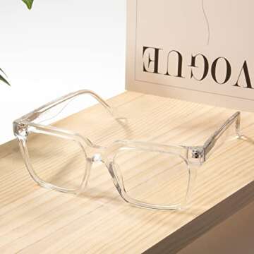 VISOONE Rectangle TR90 Blue Light Blocking Glasses for All