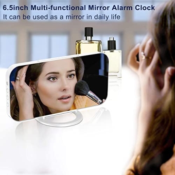 SZELAM Digital Mirror Clock with Dual USB Charging