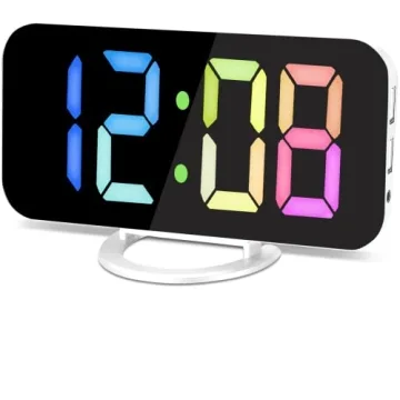 SZELAM Digital Mirror Clock with Dual USB Charging