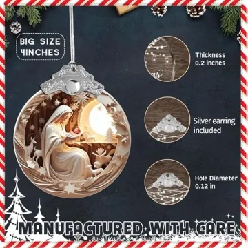 Elegant Nativity Christmas Ornament for Holiday Cheer