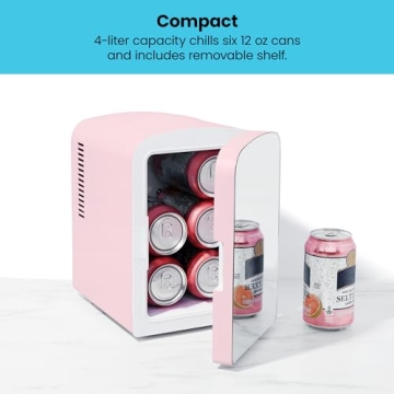 Chefman 4L Portable Beauty Fridge with Cool & Heat
