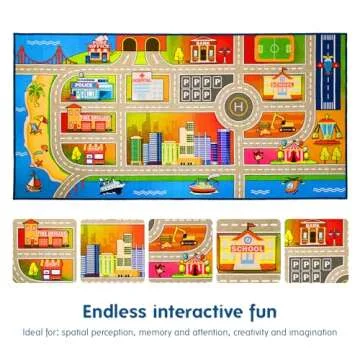 Booooom Jackson Kids Car Rug Play Mat for Active Play