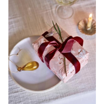 Burgundy Velvet Ribbon for Christmas and Gift Wrapping