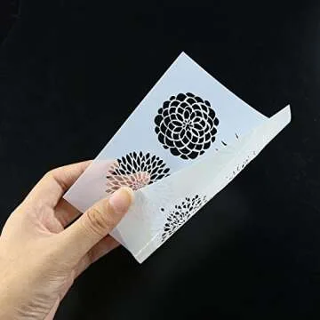 Swpeet 25Pcs Mixed Pattern Hollow Out Painting Stencils Kit, Plastic Planner Stencils Square Shape Journal Stencil for Bullet Journal Painting Craft/Journal/Notebook/Diary/Scrapbook DIY