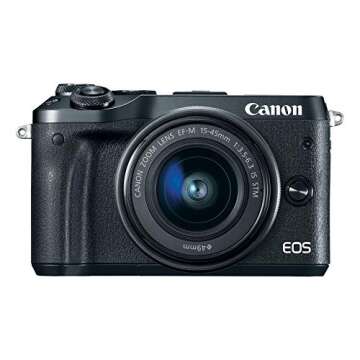 Canon EOS M6 (Black) EF-M 15-45mm f/3.5-6.3 is STM Lens Kit (Renewed)