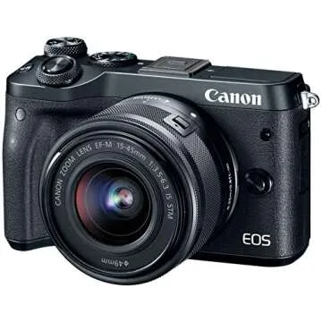 Canon EOS M6 (Black) EF-M 15-45mm f/3.5-6.3 is STM Lens Kit (Renewed)