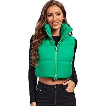 Fuinloth Women's Stylish Lightweight Cropped Vest