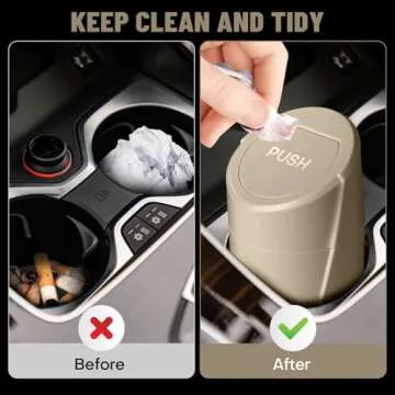 SGLRT Car Trash Can Bin with Lid - Perfect for Any Vehicle