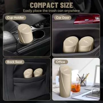 SGLRT Mini Car Trash Can with Lid – Perfect Fit for Vehicles