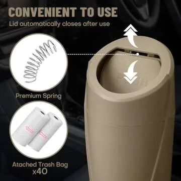 SGLRT Mini Car Trash Can with Lid – Perfect Fit for Vehicles