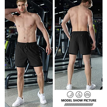 Aolesy Men’s 2 in 1 Running Shorts for Training