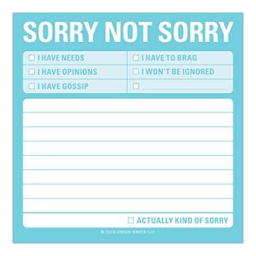 Knock Knock Sorry Not Sorry Sticky Note