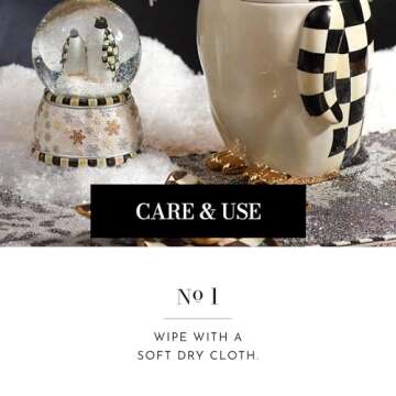 MACKENZIE-CHILDS Snow Globe, Christmas Decoration for Living Room, Holiday Decor, Penguin