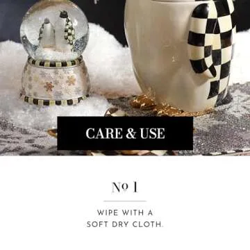 MACKENZIE-CHILDS Snow Globe, Christmas Decoration for Living Room, Holiday Decor, Penguin