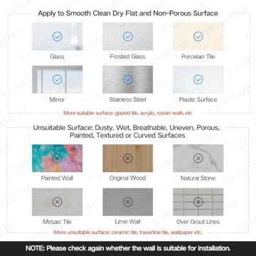 YOHOM Suction Cup Hooks for Easy Bathroom Hanging