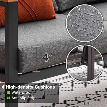 COMLAX FIELD 4-Piece Stylish Outdoor Patio Furniture Set