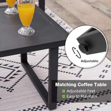 COMLAX FIELD 4-Piece Stylish Outdoor Patio Furniture Set