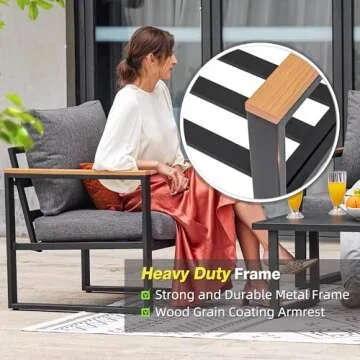 COMLAX FIELD 4-Piece Stylish Outdoor Patio Furniture Set