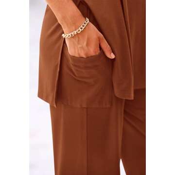 KIRUNDO Casual Two Piece Set for Women - Brown Lounge Outfit