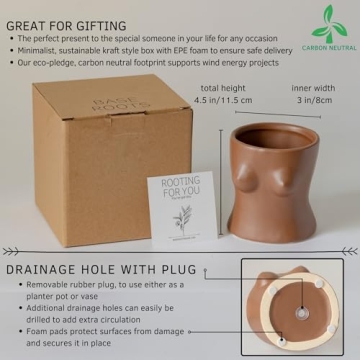 BASE ROOTS Home Decor Boho Planter for Indoor Plants