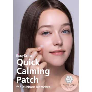 DWEasyDerm Quick Calming Magnesium Patches(20 patches) with Cica Ampoule - Intensive Care, Pimple pa...