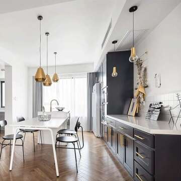 Haliwu 30 Pack Cabinet Handles Brass Gold Cabinet Pulls 3 Inch Hole Center Drawer Pulls Modern Bar Dresser Handles for Bathroom Kitchen Bedroom