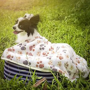 iNNEXT 3 Pack Puppy Blankets - Cozy Pet Cushions for Travel and Home