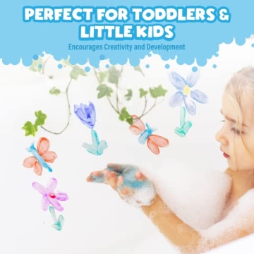 Tub Works Bathtub Finger Paint Set | Non-Toxic Washable Colors