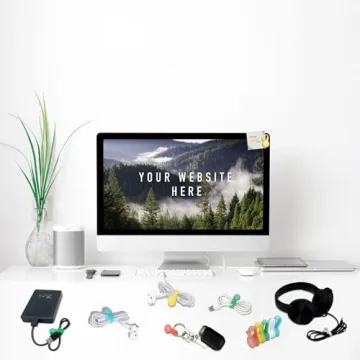 SUNFICON 10 Pack Magnetic Cable Clips for Tangle-Free Organization