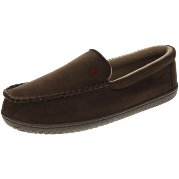 IZOD Men's Classic Two-Tone Moccasin Slipper – Comfortable & Stylish
