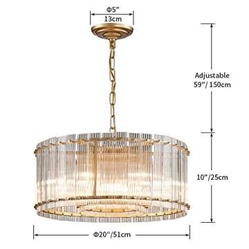 Elegant Saint Mossi 7-Light Modern Glass Chandelier