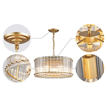 Elegant Saint Mossi 7-Light Modern Glass Chandelier