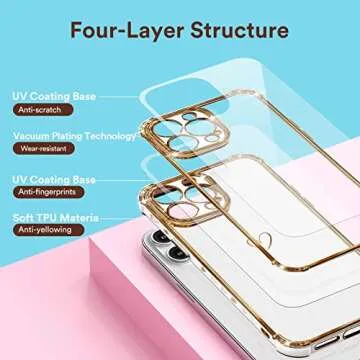 Stylish Daviko iPhone 13 Pro Case for Women - Shockproof