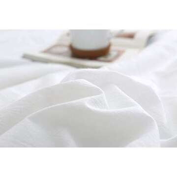 2-Pack Bright White Pillow Cases Shams Covers with Long Ruffles Shabby Chic Egypt Cotton Queen Size 20"X30"Soft Soft