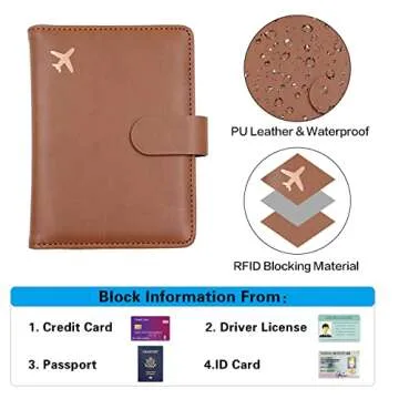Melsbrinna RFID Blocking Travel Wallet - Stylish Passport Holder