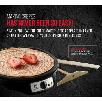 CHEFMAN 12" Electric Crepe Maker with Temp Control