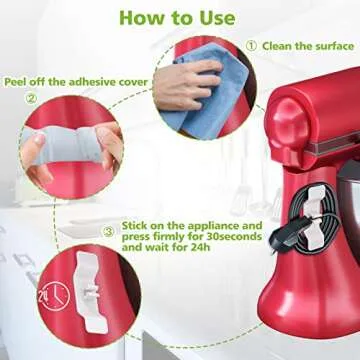 Cord Organizer for Appliances, 6 Pack Upgraded Cord Wrapper for Kitchen Appliances Cord Winder,Appliance Cord Organizer Stick on for Mixer, Coffee Maker, Pressure Cooker and Air Fryer