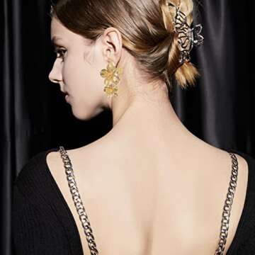 GPASTG Elegant Bohemian Large Flower Earrings for Women